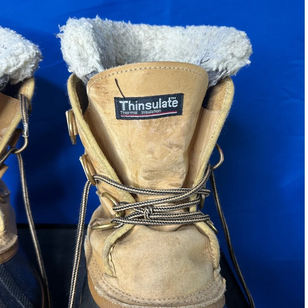 Vtg Northwest Territory Mens Leather Steel Shank Snow Boot 9 Waterproof Outdoor